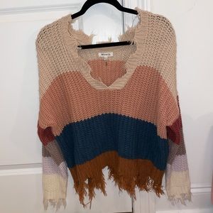 Color block sweater
